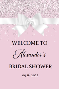 Paris Pink & Silver Welcome Sign 24X36 OR 20X30: 1372095589