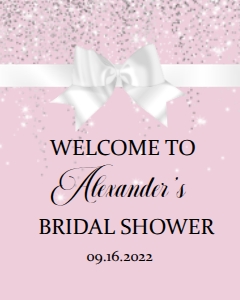 Paris Pink & Silver Welcome Sign 16x20 or 8x10: 1372095589