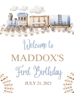 Train Welcome Sign 16x20 or 8x10: 1422835106