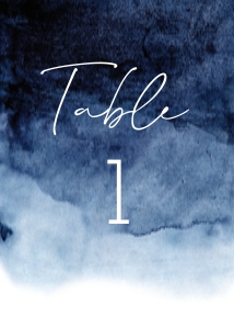 Blue Watercolor Table Numbers design preview