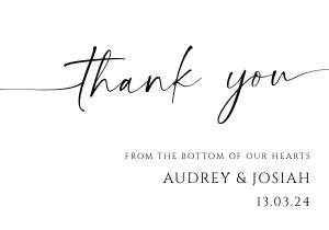 Minimalist Script Thank You Card design preview