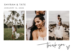 Thank You Postcard Three Photo design preview