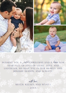Modern Snowflake Card (Back) - 5x7: Modern Snowflake Card - 5x7
