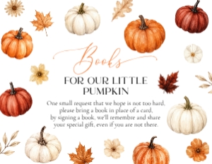 073PU - pumpkin books for baby - 5.5x4.25: 073PU - pumpkin baby shower bundle