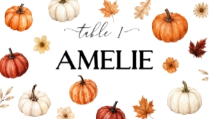073PU - pumpkin place cards FLAT - 3.5x2: 073PU - pumpkin baby shower bundle