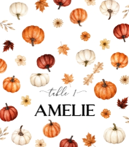 073PU - pumpkin place cards FOLDED - 3.5x2: 073PU - pumpkin baby shower bundle