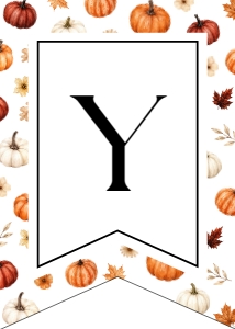 073PU - pumpkin party banner - 5x7: 073PU - pumpkin baby shower bundle