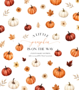 073PU - pumpkin chocolate wrapper - 5.25x6: 073PU - pumpkin baby shower bundle
