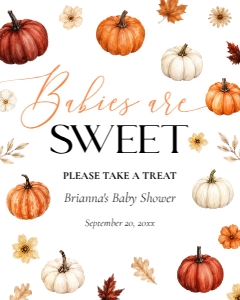 073PU - pumpkin baby shower signs - 8x10: 073PU - pumpkin baby shower bundle