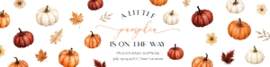 073PU - pumpkin baby water bottle label - 8x2: 073PU - pumpkin baby shower bundle