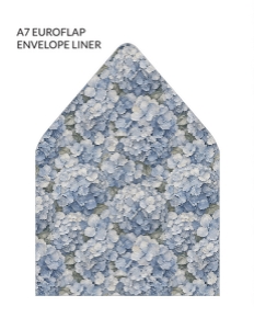 039FL - Hydrangea Envelope Liner - 8.5x11: 039FL - Hydrangea Envelope Liner