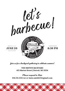 Backyard BBQ - Red Checked design preview