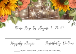 Peach Roses & Sunflower 3 set wedding design preview