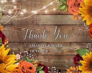 8x10 Autumn Rose & Sunflower Sign design preview