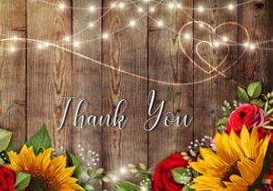Sunflower rose Invite & Thank You design preview