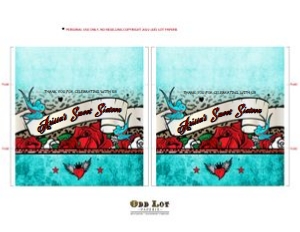 Rockabilly Candy Bar Wrap design preview