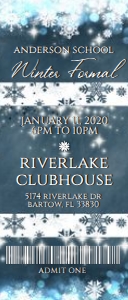 WinterWonderland Blue Snowflake Ticket: Winter Wonderland Ticket