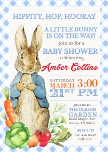 Peter Rabbit Baby Shower design preview