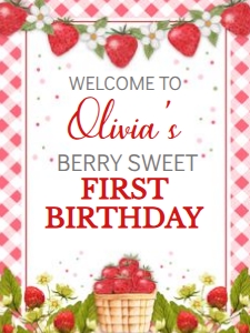 Strawberry Poster design preview