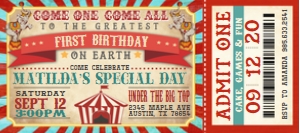 Vintage Circus Ticket design preview