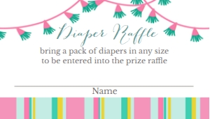 llama diaper card: llama baby shower