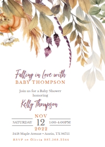 Falling In Love Baby Shower design preview