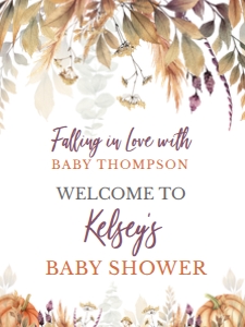 Falling In Love Baby Shower Posters design preview