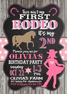 First Rodeo Birthday Girl design preview