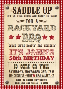 Western BBQ Birthday Red: Western BBQ Birthday