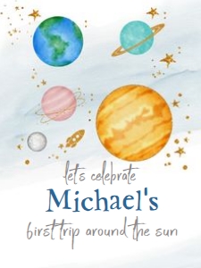 First Trip Around the Sun Poster design preview