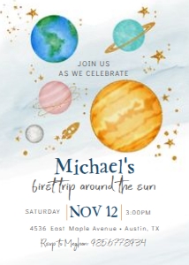 First Trip Around the Sun design preview
