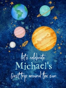 First Trip Around the Sun Dark Poster design preview