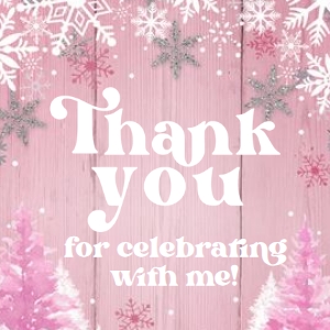 Pink WinterOnederland Birthday design preview