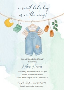 Beautiful Baby Boy Invitation: Beautiful Baby Boy Shower