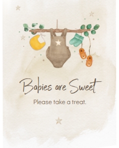 Sweet Baby Boy Sign 1: Sweet Baby Boy Party Signs