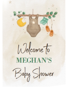 Sweet Baby Boy 11x 14 Poster: Sweet Baby Boy Party Signs