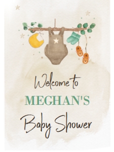Sweet Baby Boy Welcome Sign 18 x 24: Sweet Baby Boy Party Signs