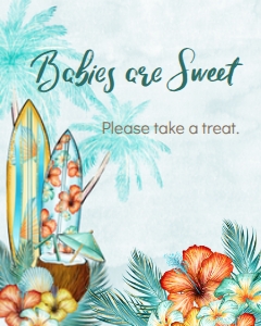 Baby on Board Take a Treat Sign: Baby on Board Shower Signs