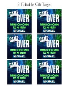 LT01 Laser Tag Gift Tags design preview