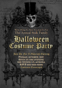 HLW4 Halloween Invitation design preview