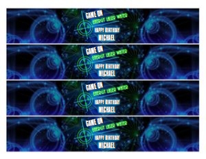 LT01 Laser Tag Water Bottle Wrappers design preview
