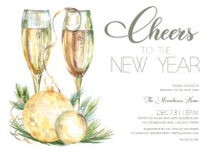 NY2 New Years Invitation design preview