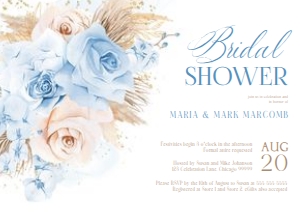 PG18a Bridal Shower Invitation design preview