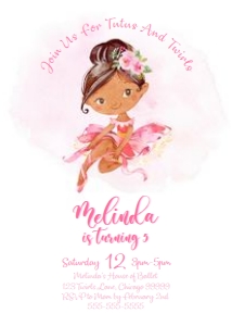 BL1B Ballerina Invitation design preview