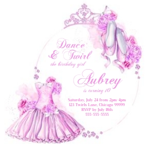 BL2a: BL2a Ballerina Invitation