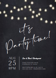 B2c: B2c It's Party Time Invitation