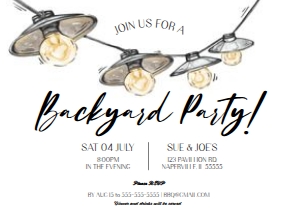 B4d Backyard Invitation design preview