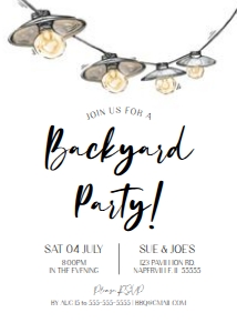 B4c Backyard Invitation design preview
