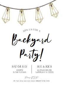 B7 Backyard Invitation design preview