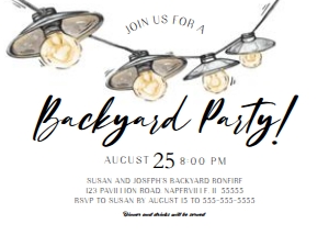 B4e Backyard Invitation design preview